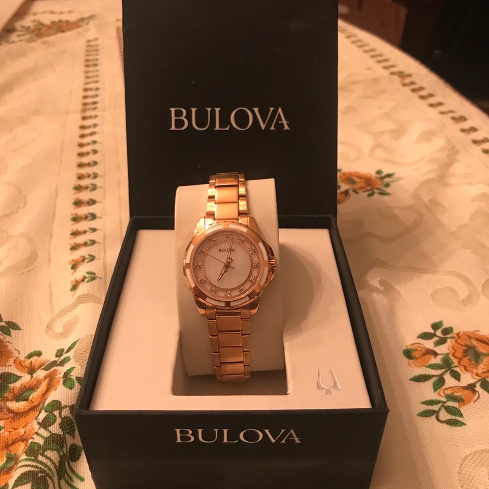 Bulova Classic Diamonds Rose Gold Ladies Watch - Picture 3 of 10